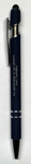 Blauer Kugelschreiber mit aufgedrucktem Zitat von Tucholsky.